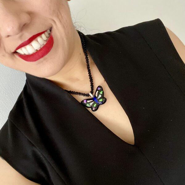 Collar Chaquiras con Mariposa - Imagen 2