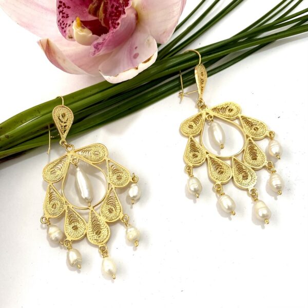 Aretes filigrana candelabro grandes