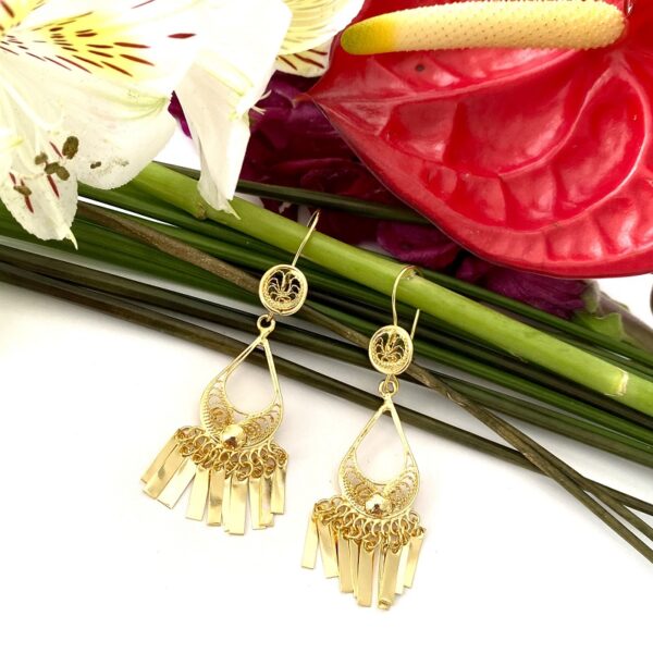 Aretes filigrana gota chicos