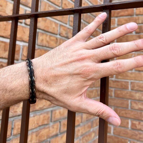 pulsera crin triple tricolor