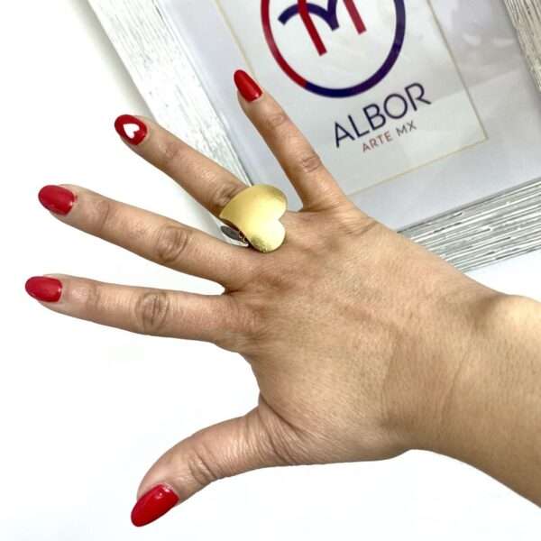 Anillo de chapa corazón