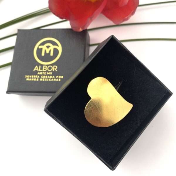 Anillo de chapa corazón
