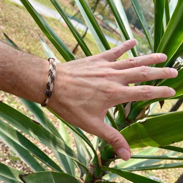 pulsera crin sencilla bicolor