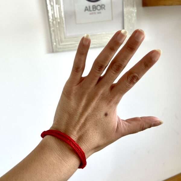 Pulsera crin sencilla roja - Imagen 3