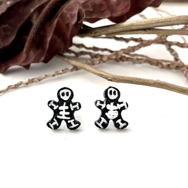 aretes calavera huesitos mini