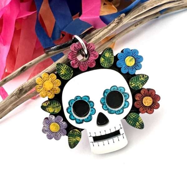 collar catrina grande azul