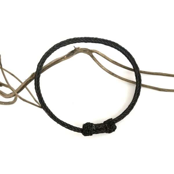 pulsera crin doble negra