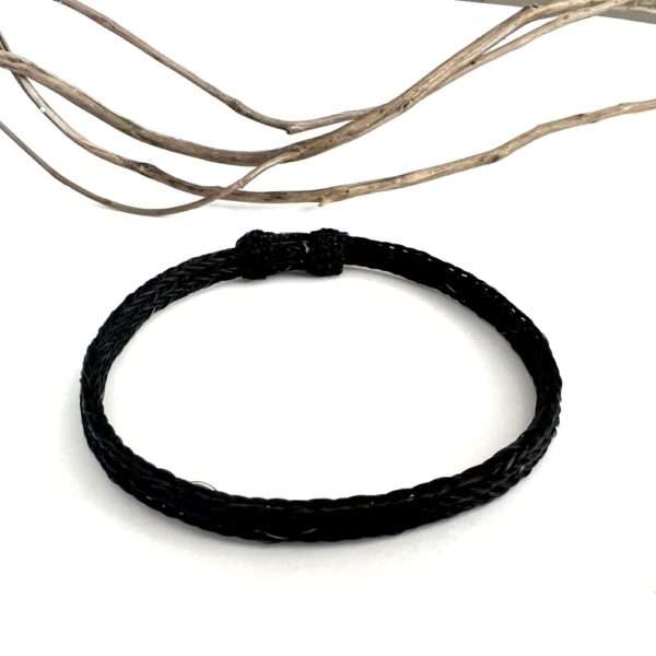 pulsera crin doble negra