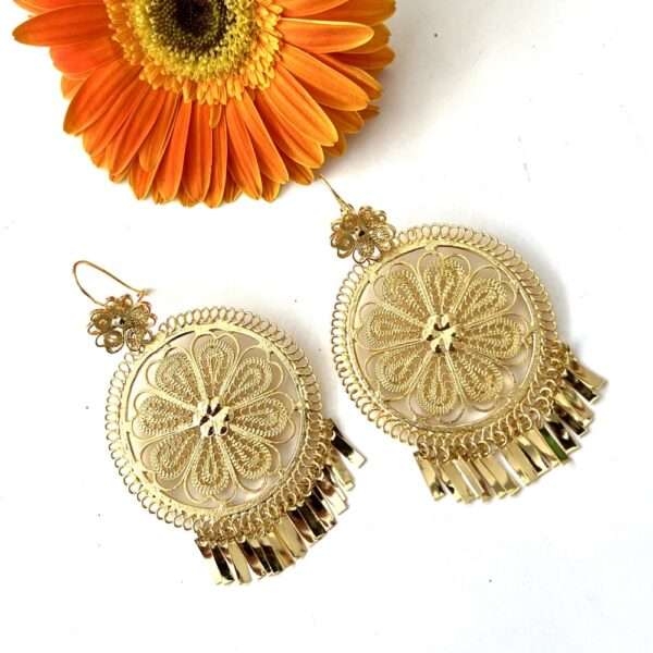 aretes filigrana margarita grandes