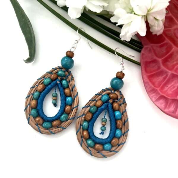 aretes gota ocoxal turquesa