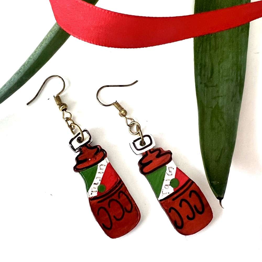 Aretes Largos de Chaquira - México con Amor - Tienda de Artesanías