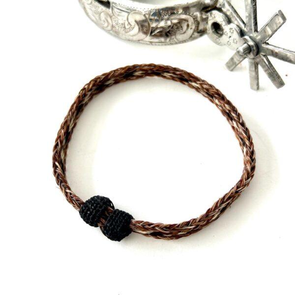 pulsera crin triple tonos tierra