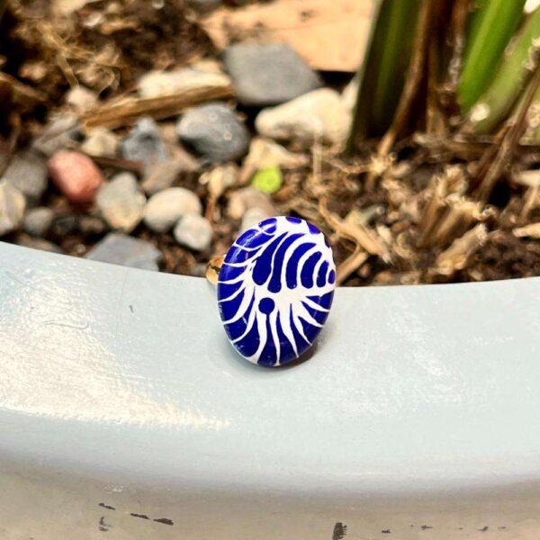 anillo talavera ovalado