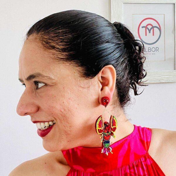 aretes chaquiras langostas