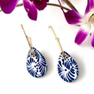 aretes talavera gota grande