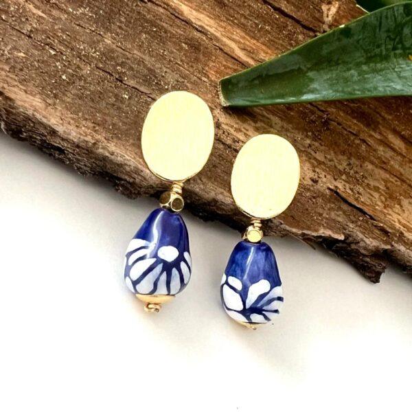 aretes chapa talavera gotas