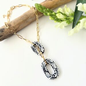 collar talavera azul dos eslabones