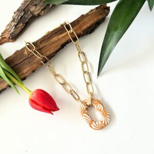 collar talavera ocre eslabón