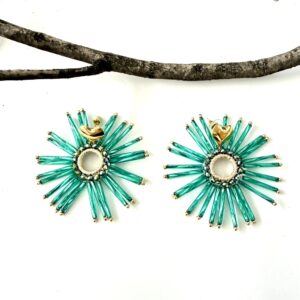 aretes chapa destello turquesa