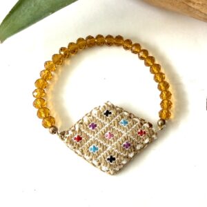 pulsera bordado Chiapas miel