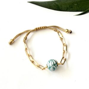 pulsera chapa esfera talavera verde