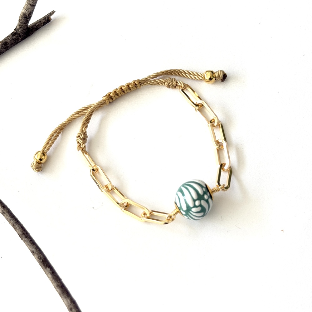 pulsera chapa esfera talavera verde