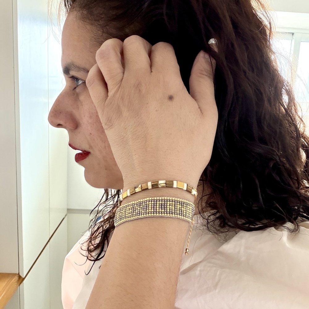 Pulsera miyuki MEXICANA plateada - Imagen 4
