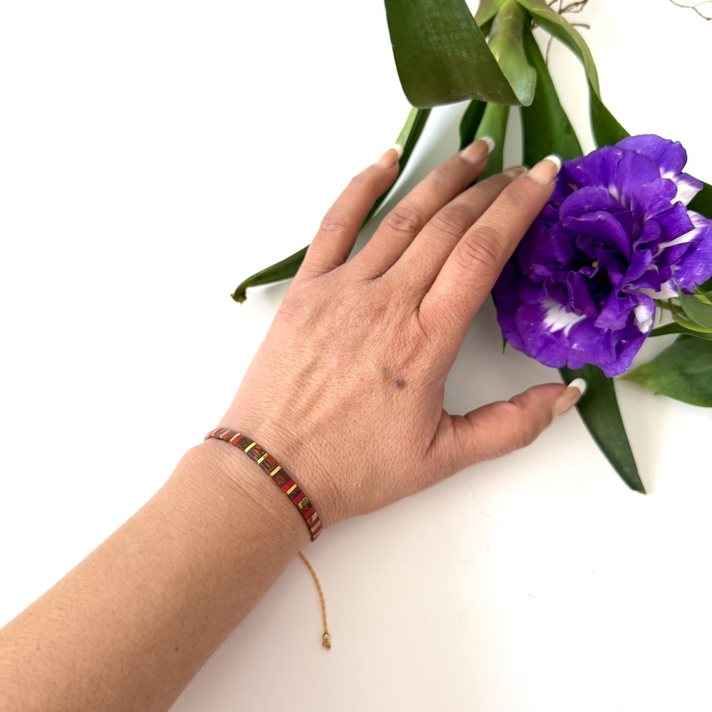 Pulsera miyuki tila vino - Imagen 3