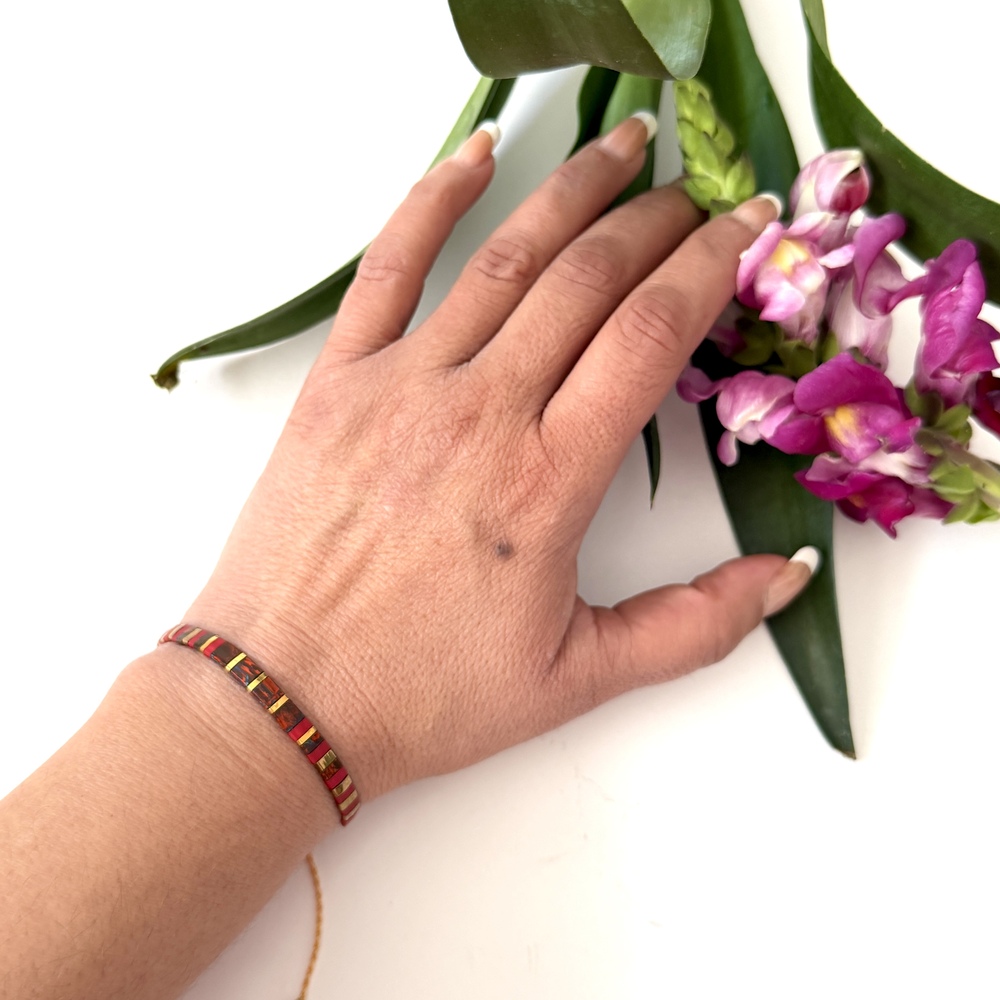 Pulsera miyuki tila vino - Imagen 4