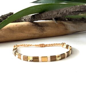 pulsera tila tierra dorada