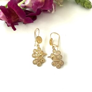 aretes filigrana colibri chicos
