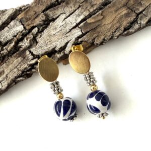 aretes pewter esfera talavera