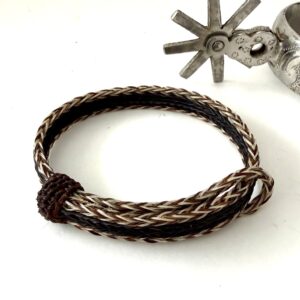 pulsera crin cuatro hilos jaspeada