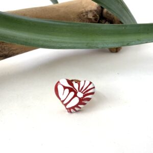 anillo talavera roja corazon mini