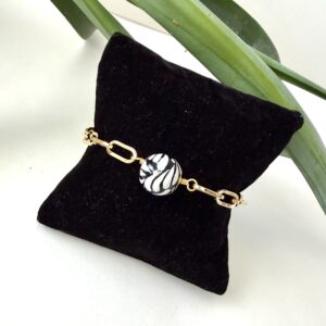 pulsera chapa esfera talavera negra